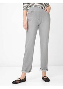 Raphaela by Brax Damen Five-Pocket-Hose Style CARINA LIGHT GREY SLIGHTLY USED, denim grau, Gr. 42K