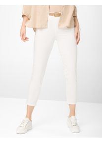 Raphaela by Brax Damen Five-Pocket-Hose Style LAVINA ZIP 6/8 WHITE, weiß, Gr. 44