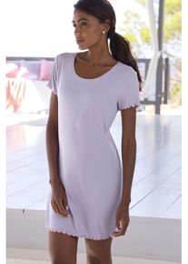 Vivance Dreams Nachthemd violett Gr. 40/42 für Damen. Mit Rundhals