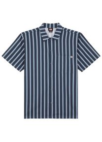 Hemd Dickies Multi Stripe Work Shirt S/S Herren (Gr M |blau)