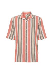 Hemd KnowledgeCotton Apparel Box S/S Striped Cotton Shirt Herren (Gr XL |rosa)