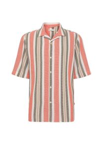 Hemd KnowledgeCotton Apparel Box S/S Striped Cotton Shirt Herren (Gr L |rosa)