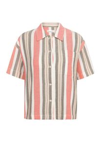 Bluse KnowledgeCotton Apparel Striped S/S Shirt Damen (Gr XL |rosa)