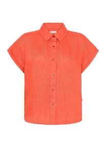 KnowledgeCotton Apparel Aster Fold Up S/S Bluse Women (Gr XXL |rot)
