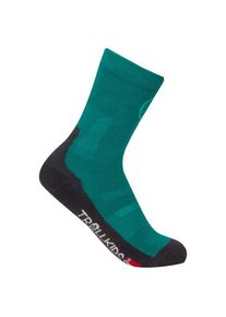 Trollkids Trekking Mid Cut Socks II Wandersocken Kinder Wandern (Gr 27-30 |türkis)