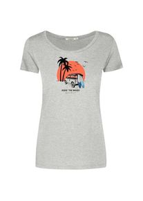 Greenbomb Nature Beach Trip Loves T-Shirt T-Shirt Damen (Gr XXL |grau)