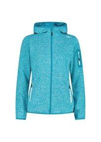 CMP Jacket Fix Hood Jacquard Knitted 3H19826 Fleecejacke Damen Wandern (Gr 40 |türkis)