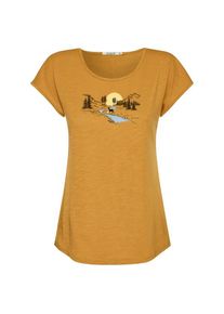 Greenbomb Nature Deer River Cool T-Shirt T-Shirt Damen (Gr XL |gelb)
