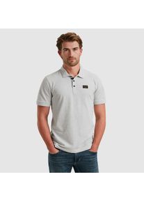 PME-Legend PME LEGEND Herren Poloshirtlight grau melee, casual, Gr. XXL, Web, Obermaterial: 95% Baumwolle, 5% Elasthan, Shirts, mit Logostickerei