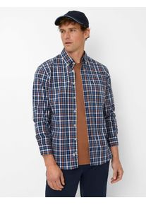 Brax Herren Hemd Style DANIEL thyme, dunkelblau, Gr. S