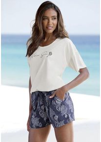 Vivance Dreams Shorty mehrfarbig Gr. 40/42 für Damen. Rundhals und Druck. Bequem. Nachhaltig.