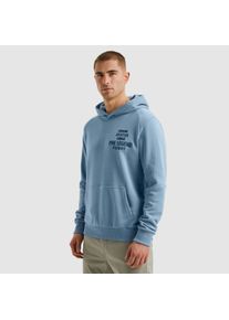 PME-Legend PME LEGEND Herren Hoodieashleigh blau, casual, Gr. L, bedruckt, Obermaterial: 85% Baumwolle, 15% Polyester, Sweatshirts, mit Logo Print