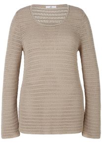 Anna Aura - Rundhals-Pullover, beige, Gr. 40 / M - Baumwolle