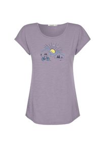 Greenbomb Nature Sunset Ride Cool T-Shirt T-Shirt Damen (Gr XS |rosa)