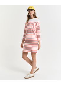 Gant Damen Jerseykleid "REG 3/4 SLEEVE BRETON DRESS"orange rot, casual, Gr. XXL, Jersey, Obermaterial: 100% Baumwolle, Kleider
