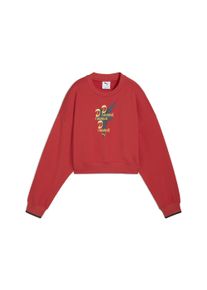 Puma Damen Sweatshirt "Road To Unity Oversized Sweatshirt Damen"rot fire, Gr. L, Obermaterial: 100% Baumwolle; Rippe: 4% Elasthan, 96% Baumwolle,
