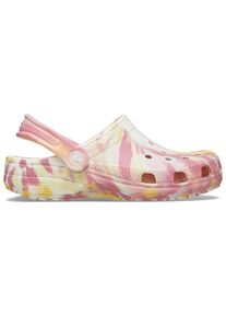 Crocs Classic Glow Marbled Clog Sandalen Kinder (Gr 23-24 |rosa/beige)