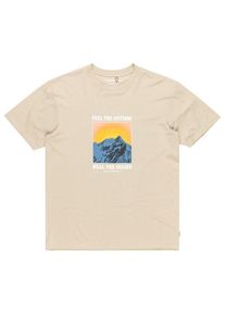 Quiksilver Feel The Outside S/S Tee T-Shirt Herren (Gr M |beige)