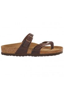 Birkenstock Mayari Natural Leather Oiled Sandalen Damen (Gr 40 - Regular |braun)