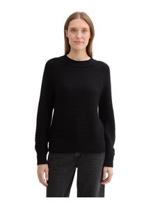 Tom Tailor Denim Strickpullover, mit Ottoman Struktur
