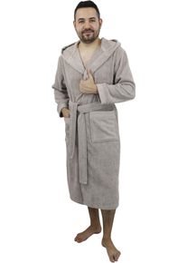 my home Unisex-Bademantel »Tailles, ideal für Sauna & Spa, Hotelbademantel, Morgenmantel«, (1 St.), langer Bademantel für Damen und Herren, 100% Baumwolle, XS-3XL
