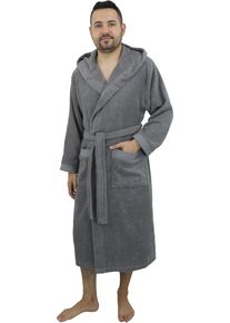 my home Unisex-Bademantel »Tailles, ideal für Sauna & Spa, Hotelbademantel, Morgenmantel«, (1 St.), langer Bademantel für Damen und Herren, 100% Baumwolle, XS-3XL