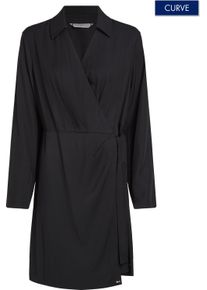 Tommy Hilfiger Curve Wickelkleid »CRV FLUID VIS WRAP SHORT DRESS«, in Grossen Grössen, Wickelverschluss