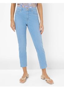 Brax Damen Five-Pocket-Hose Style CAROLA S USED BLEACHED BLUE, denim hellblau, Gr. 48