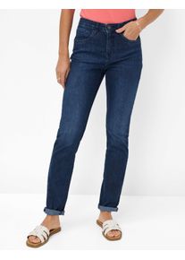 Brax Damen Five-Pocket-Hose Style CAROLA USED DARK BLUE, denim dunkelblau, Gr. 36