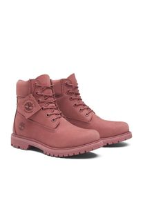 Timberland Schnürboots "Timberland Premium 6 INCH LACE UP", Gr. 39,5, rosa, Leder, sportlich, Schuhe, Winterstiefel, Schnürstiefel, Winterschuhe,