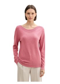 Tom Tailor Damen Longpullover, rosa, casual, Gr. M, meliert, Obermaterial: 85% Viskose, 15% Polyamid, Pullover, mit Rippbündchen