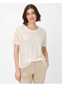 Brax Damen Kurzarmshirt "Style CANDICE", braun, Gr. 48, 100% Leinen, Shirts