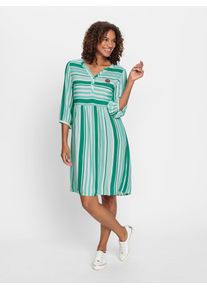 Casual Looks Damen Sommerkleid "Kleid", grün, Gr. 38, gemustert, mehrfarbig, gestreift, 100% Viskose, Kleider