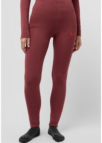 Jack Wolfskin Damen Thermoleggings "INFINITE WARM PANTS W", rot, Gr. L, Obermaterial: 92% Polyester, 8% Elastan, Hosen