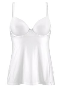 Lascana Damen Schalen-BH-Hemd "Invisible Pink", Gr. 70, weiß, Microtouch, Spacer, Obermaterial: 79% Polyamid, 21% Elasthan, klassisch, BHs, mit Bügel
