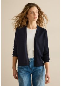 Cecil Damen Cardigan, blau, casual, Gr. XXL, unifarben, Stoff, 58% Viskose, 42% Polyester, Strickjacken, aus softem Materialmix