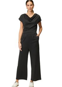 Zero Damen Overall "Zero Jumpsuit mit Wasserfallausschnitt", schwarz, casual, Gr. 38, unifarben, Jersey, Obermaterial: 70% Modal, 30% Polyester.