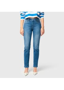 MAC Damen Slim-fit-Jeans "RICH SLIM", blau, casual, Gr. 36, Denim/Jeans, Obermaterial: 71% Baumwolle, 16% Polyester, 11% Lyocell, 2% Elasthan, Jeans