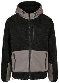 Urban Classics Herren Winterjacke "Urban Classics Herren Hooded Sherpa Jacket", schwarz, klassisch, Gr. M, unifarben, 100% Polyester, Jacken