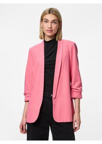Pieces Damen Blusenblazer "PCBOSELLA 3/4 BLAZER NOOS", pink, casual, Gr. XS, unifarben, Web, Obermaterial: 79% Polyester, 16% Viskose, 5% Elasthan,