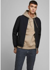 Jack & Jones JACK & JONES Herren Bomberjacke "JJERUSH", schwarz, modisch, Gr. XS, Obermaterial: 100% Polyester, Jacken