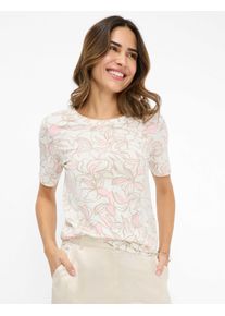 Brax Damen Kurzarmshirt "Style CARINA", weiß, Gr. 48, 47% Baumwolle, 47% Modal, 6% Elasthan, Shirts