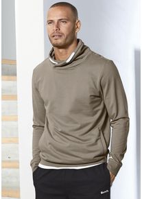 Herren Sweatshirt, BENCH. LOUNGEWEAR, Gr. S, grau, angeraute Sweatware, Obermaterial: 60% Baumwolle, 40% Polyester, unifarben, sportlich,
