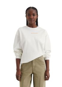 Marc O'Polo Damen Sweatshirt, weiß, modisch, Gr. L, MARC O'POLO DENIM, Obermaterial: 100% Baumwolle, Sweatshirts, oversized, mehrfarbiger Print auf dem Rücken