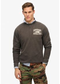 Superdry Herren Sweatshirt "ATHLETIC ESS CREW", schwarz, modisch, Gr. XL, bedruckt, angeraute Sweatware, Obermaterial: 100% Baumwolle, Sweatshirts