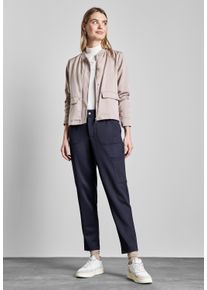Street One Damen Cargohose, blau, casual, Gr. 44, unifarben, Stoff, 92% Polyester, 8% Elasthan, Hosen, mit Stretchanteil