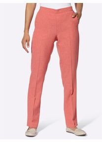 Classic Basics Damen Schlupfhose, rot, Gr. 19, meliert, gemustert, gestreift, 100% Polyester, Hosen