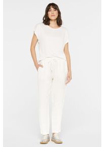 Damen Leinenhose, weiß, casual, Gr. L, SENSES.THE LABEL, unifarben, Material: 100% Leinen, Hosen, aus Leinen