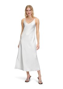 Vera Mont Damen Abendkleid "Vera Mont Abendkleid mit breiten Trägern", weiß, feminin, Gr. 44, Satin, Obermaterial: 100% Polyester. Futter: 100%