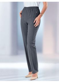 Classic Basics Damen Dehnbund-Hose, grau, Gr. 20, unifarben, 75% Polyester, 20% Viskose, 5% Elasthan, Hosen